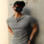 T Shirt Men Casual Short Sleeve Muscle Joggers Bodybuilding Tshirt Male Gym Fitness Tops Tee Streetwear Slim Fit Summer T-shirt - Image 3