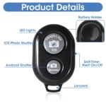 1/2 Pack Camera Remote Shutter Bluetooth Remote Control Wireless, Universal Selfie Stick Shutter Release, Wireless Remote - Image 3
