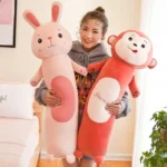 2025 New Pillows for Bedroom Soft and Comfortable Soft Long Sleeping Pillow Delicate and Smooth Cute Animal Cylindrical Pillow - Image 4