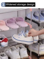 3/4 Shoe Rack Multi Layered And Space Saving Shoe Rack For Simple Household Storage And Storage Three And Four Layer Shoe Racks - Image 16