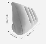 Triangular Travel Pillow Inflatable Office Neck Lumbar Support Pillow Thickened Flocking Leg Rest Pillow for Air Travel - Image 13
