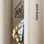 Behind the Door Shoe Rack Household Multi Layer Shoe Storage Wonder at the Door Wall Mounted Simple Small Narrow Shoe Rack - Image 3