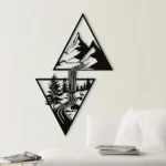 Mountain Wall Art, Mountain Waterfall Metal Wall Art Home Decor, Metal Wall Art, Home Decor Modern Art Wall Ornaments Artwork - Image 14