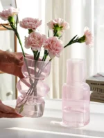 Retro Irregular Home Glass Vase Living Room Dining Table LLuxury Decoration Flower Vases - Image 5