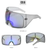 Oversized Sunglasses Men Wrap Anti Wind Personal Large Shades Futuristic Fashion Future Shield Uv400 Cycling Motorcycle - Image 25