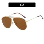 Toad Shaped Sunglasses 2025 Large Frame Fashion Trendy Sunglasses Metal UV400 Sunglasses - Image 6