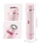 Electric Shaver for Women Waterproof Wet & Dry Hair Razors 2 in 1 Double Head Portable Bikini Hair Trimmer Detachable Head Shave - Image 27
