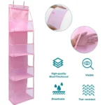 4Layer Storage Bag Foldable Hanging Organizers for Bathroom Behind Door Snacks Toys Clothes Storage Accessories Closet Organizer - Image 4