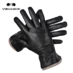 Top grade leather gloves women,sheepskin genuine leather gloves women,outdoor winter gloves women -8030 - Image 4