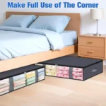 4 Pack Under Bed Storage Containers Blanket Storage Bag Shoe Storage and Organization Space-Saving Bedding Organizer for Bedroom - Image 7