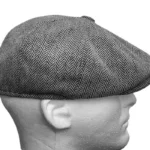 Men herringbone style berets retro woolen top felt hat fashion wild casual berets flat berets - Image 9