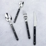 New Design Dinnerware 4 In 1 Set Stainless Steel 18/8(304) ABS Handle With Rivets Top Mirror Polishing Cutlery Sets For Kitchen - Image 52