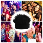 Hat with Wig Knitted Spiked Hairs Realistic Hip Hop Wig Hat Men Women Cold Weather Hats for Daily Wear Party Cosplay - Image 12