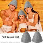 Sauna Hats, Sauna Caps Sauna Hats Sauna Accessories Felt Sauna Cap for Men and Women Home Sauna Steam Cap for Steam Room - Image 2