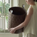 Leather Dirty Laundry Basket Woven Storage Baskets Multifunction Organizer Basket Luxury Large Living Room Organizers Baskets - Image 19