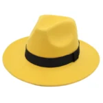 Autumn and winter men and women's new large brimmed hats, fashionable woolen jazz hats, English style top hats - Image 11