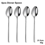 4/6/16/24 Pieces Cutlery Set Stainless Steel Thin Tableware Mirror Elegant Knife Fork Spoon Western Dinner Set Sliverware - Image 11