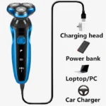 Electric Shaver for Men's Rechargeable Waterproof Electric Razor Beard Trimmer Wet-Dry Dual Use Shaving Machine Facial Epilato - Image 25