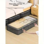 2-Pack Under-Bed Storage Bins, Large Capacity, Dustproof & Moistureproof with Clear Window Lid, Space-Saving Organizer - Image 2