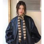 Y2k Black Grey Stripe Long Scarves Women Harajuku Cotton Scarves Black And White Striped Scarf  Thin Long Decorative Neckerchief - Image 37