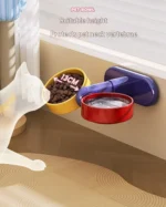 Pet supplies: Cat bowls/water bowls, dog bowls, tip-over resistant pet bowls, height adjustable. - Image 15