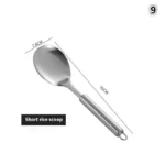 Kitchen Cookware Cooking Utensils Stainless Steel Shovel Soup Spoon Turner Utensils Dinnerware Cooking Tool Kitchen Gadgets - Image 13