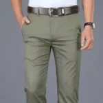 Men's Classic Stretch Casual Pants Business Office Straight Male Pants Brand Clothing Fashion Soft Cozy Trousers Solid Color - Image 6