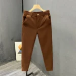 Casual Slim Fit Men's West Pants Thin Non-Ironed Business Suit Pants Comfortable Lightweight Breathable Cotton Summer Leisure... - Image 8