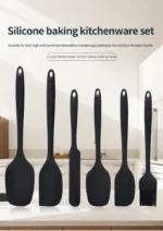 Silicone Kitchenware 6-Piece Set, Cream Scraper, Spatula, Oil Brush, Size Scraper Set Baking Tool, Non-Integrated Hand - Image 12