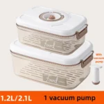 Food Vacuum Storage Box Airtight Container - Reusable Kitchen Storage Box with Drain Net and Vacuum Pump To Keep Food Fresh - Image 8
