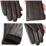 Touch Screen Leather Gloves, High-End Leather Gloves Women, Genuine Leather Winter Gloves, Keep Warm Women's Leather Gloves-2226 - Image 6