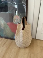 Handmade Woven Beach Bags for Women Handbag Large Capacity Travel Shoulder Bag Bohemian Straw Bag Vacation Shopper Tote Clutch - Image 16
