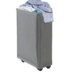 Foldable Laundry Baskets 42L Freestanding Narrow Corner Bin with Handle Dirty Clothes Storage for Washing Toys Clothes Towels - Image 4