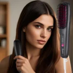 Hair Straightening Brush Portable Home Negative Ion Straightener with Multi-Heat Settings 3-Temp Ceramic Damage-Free Styling - Image 11