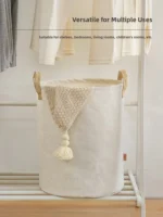 Foldable Fabric Laundry Basket Home Use Dirty Clothes Hamper Toy Storage Basket Wash Tub Bedroom Utility Storage Basket - Image 5