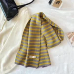 High Quality Thickened Winter Scarves Striped Warm Knitted Scarves Windproof Neck Warmer - Image 10