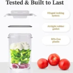 Food Storage Containers Kitchen Organizer and Storage Container with Lids Refrigerator Noodle Box Tank Sealed Cans 5Pcs Set - Image 6