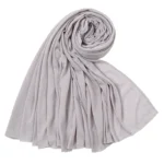 Women Big Size Cotton Jersey Hijabs Scarf Islamic Turban Shawls Trendy Muslim Hijab Solid Plain Cotton Scarves Headscarf - Image 32