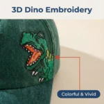 Children's Baseball Caps - Boys and Girls, Plaid Cotton Floppy Baseball Caps, Trendy Kids' Small Dinosaur Sun Protection Hats - Image 18