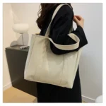 Simple Large Capacity Tote Bags for Women Retro Pu Leather Ladies Shoulder Bag Commuter Portable Girls Student Underarm Handbag - Image 26