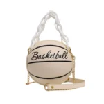 2025 Crossbody Bag New Network Red Personality Fun Pink Ins Versatile Chain Football Basketball Shoulder Bag Small Round Bag - Image 10