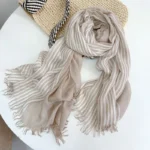 73*200CM Soft Modal Striped Men and Women's Cotton Scarves for Spring and Summer Sun Protection Shawl Scarf