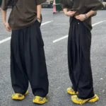 Men's Trendy Casual Trousers New Thin Style Summer Simple Drapey Versatile Trousers Loose - Image 7