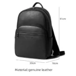 New Brand Genuine Leather Men Backpacks Fashion Real Natural Leather Student Backpack Boy Luxury Computer Laptop Bags - Image 4
