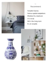 Ceramics Flower Vase Decoration Home Blue And White Vases For Wedding Decor Living Room Ornaments Table Desktop Retro Art Crafts - Image 11