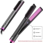 2 in 1 Hair Straightener Multifunctional Curling & Straightening Brush Ceramic Hot Comb Generator Helps Reduce Frizz Salon Tools - Image 12