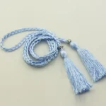 Thin Women Waistband Tassle Bow Dress Tassles Belts Braided Belts Waist Chain Waist Rope - Image 4