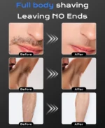 Electric Shaver for Men Facial Beard Hair Trimmer Rechargeable Portable Wet & Dry Electric Razor for Leg Chest Nose Hair Remover - Image 12