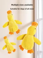 1/3PCS Things For Dogs Accessories Dog Supplies Calming Duck Squeaky Plush Toy Luxury Sleep Aid Durable Puppy Companion Pet - Image 16