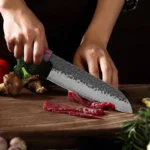 1-4 PCS Kitchen Knife set Damascus Steel Japanese chef Knife Santoku Knife Nakiri Knife kiritsuke knife Stable wood Handle - Image 2